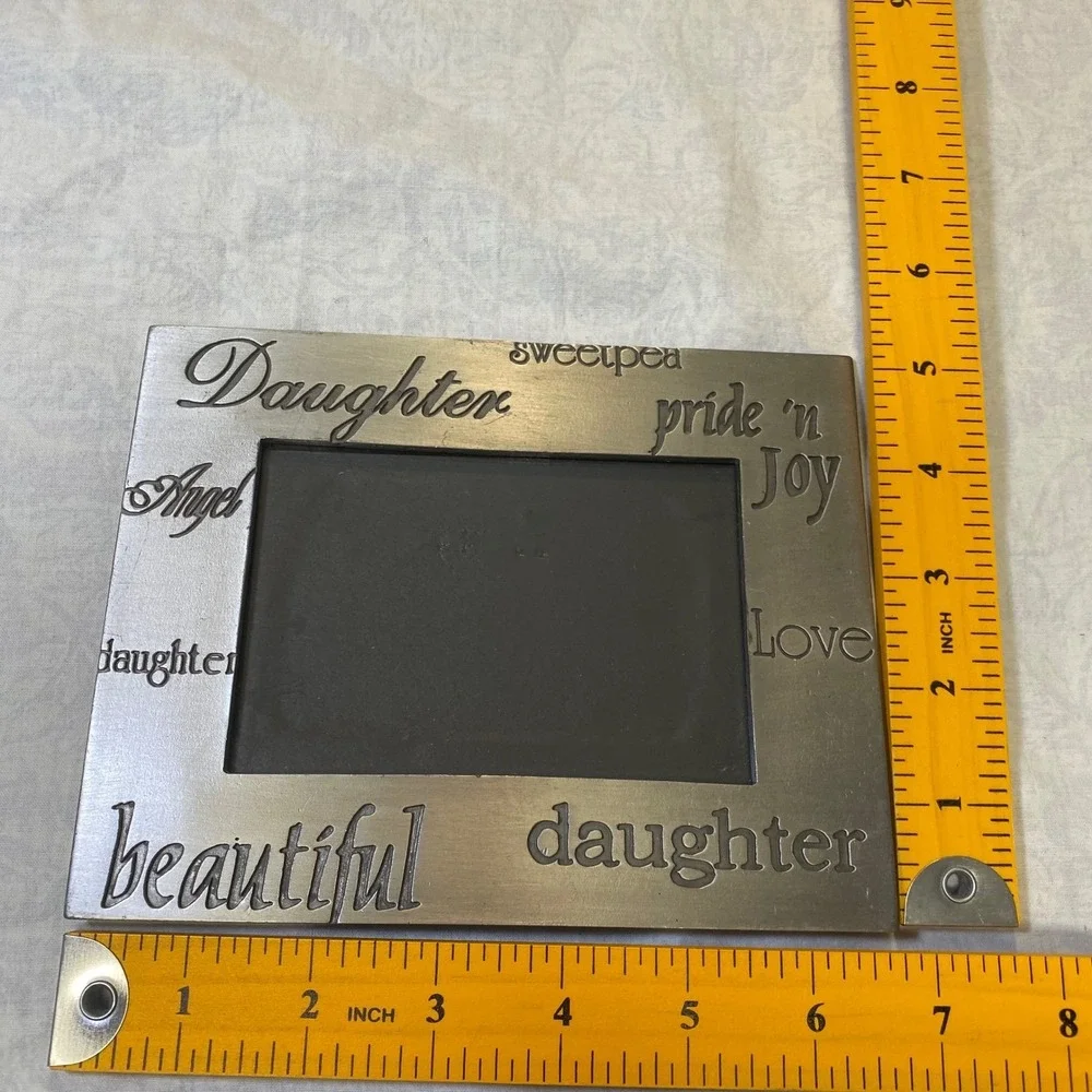 Fetco‎ Daughter Picture Frame Pewter Tone Pride Joy Love 3.25x4.75